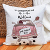 Personalized Gift For Couple First Christmas As Mr And Mrs Just Married Pillow