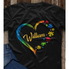 Personalized heart autism shirt