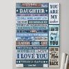To My Daughter I Am So Proud Of You Canvas Gift For Daughter From Dad