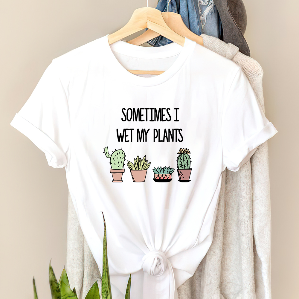 Gift for Farmers Garden Lovers Sometimes I Wet My Plants TShirt