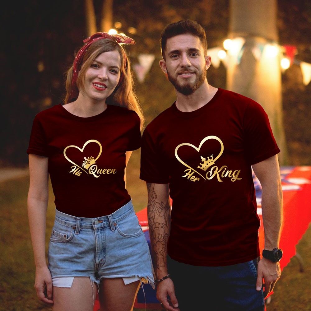 Her King And His Queen Shirt His And Her Matching Couples TShirt