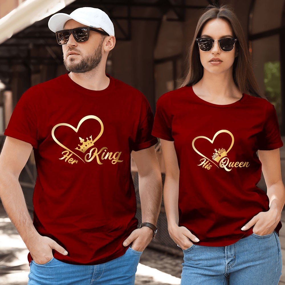 Her King And His Queen Shirt His And Her Matching Couples TShirt